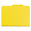 Expanding Recycled Heavy Pressboard Folders, 1/3-cut Tabs: Assorted, Letter Size, 1" Expansion, Yellow, 25/box