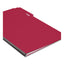 Expanding Recycled Heavy Pressboard Folders, 1/3-cut Tabs: Assorted, Legal Size, 1" Expansion, Bright Red, 25/box
