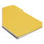 Expanding Recycled Heavy Pressboard Folders, 1/3-cut Tabs: Assorted, Legal Size, 1" Expansion, Yellow, 25/box