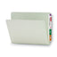 Extra-heavy Recycled Pressboard End Tab Folders, Straight Tabs, Letter Size, 1" Expansion, Gray-green, 25/box