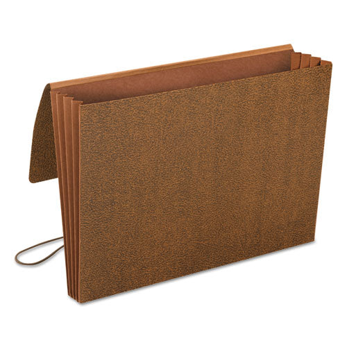 Classic Expanding Wallets With Tear-resistant Gussets, 3.5" Expansion, 1 Section, Elastic Cord Closure, Legal Size, Redrope