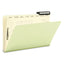 Pressboard Mortgage Folders, 1" Expansion, 8 Dividers, 1 Fastener, Legal Size, Green Exterior, 10/box