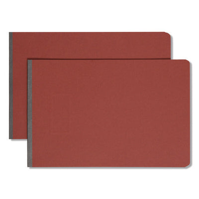 Prong Fastener Pressboard Report Cover, Two-piece Prong Fastener, 3" Capacity, 11 X 17, Red/red