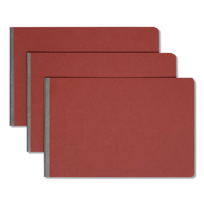 Prong Fastener Premium Pressboard Report Cover, Two-piece Prong Fastener, 3" Capacity, 11 X 17, Red/red