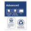 Advanced Dinner Napkins, 2 Ply, 15" X 16.25", 1/8 Fold, White, 375/packs, 8 Packs/carton