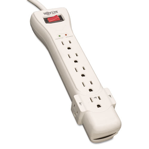 Protect It! Surge Protector, 7 Ac Outlets, 25 Ft Cord, 1,080 J, Light Gray