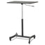 Dc500 High Rise Collection Mobile Adjustable Standing Desk, 30.75" X 22" X 29" To 44", Black