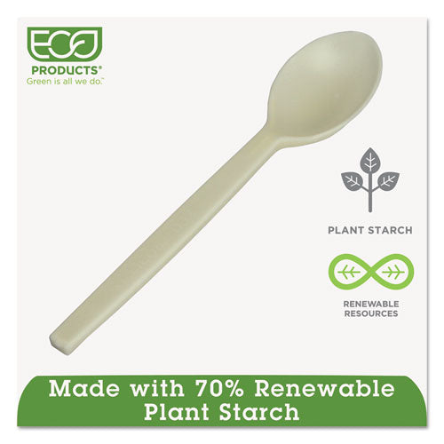 Plant Starch Spoon - 7", 50/pack, 20 Pack/carton