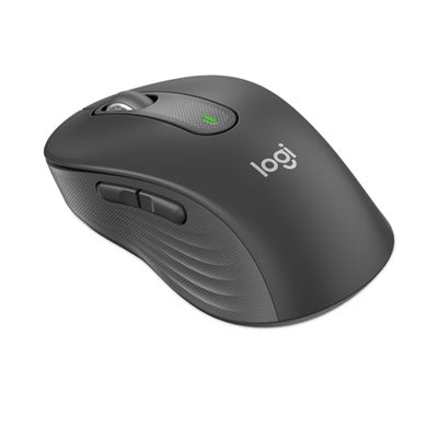 Signature M650 Wireless Mouse, Large, 2.4 GHz Frequency, 33 ft Wireless Range, Left Hand Use, Graphite