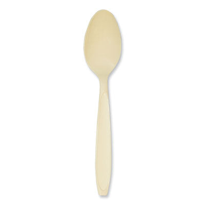 Impress Heavyweight Full-Length Polystyrene Cutlery, Teaspoon, Champagne, 1,000/Carton