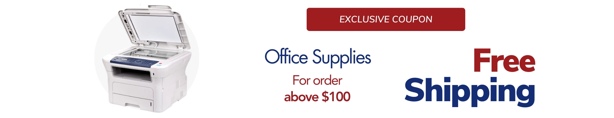 Printer, binders and more office supplies with free shipping for order above 100
