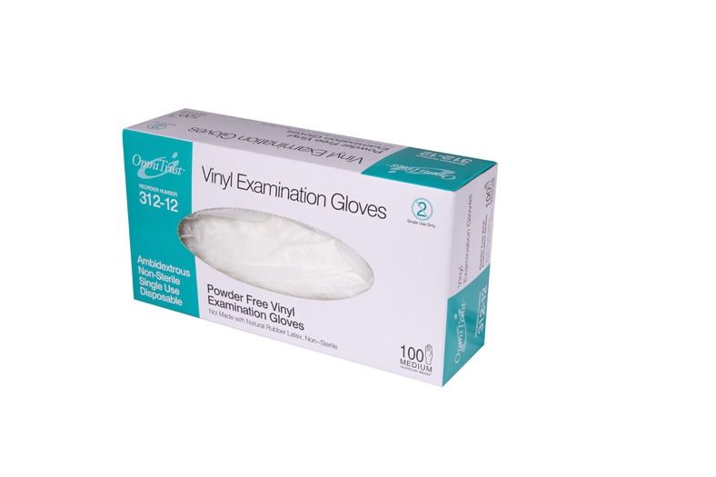 OmniTrust Vinyl Powder Free Examination Gloves