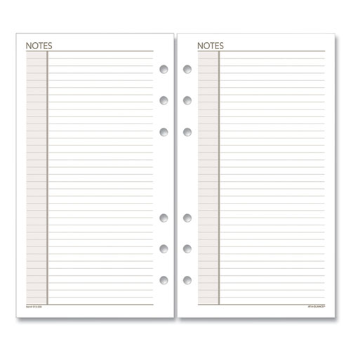 Lined Notes Pages For Planners/organizers, 6.75 X 3.75, White Sheets,