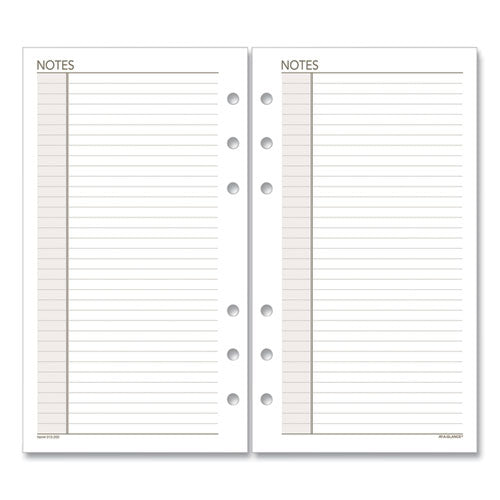 Lined Notes Pages For Planners/organizers, 6.75 X 3.75, White Sheets, Undated