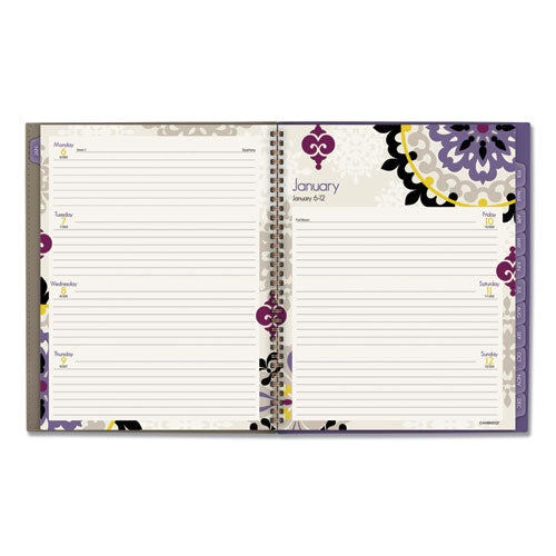 Vienna Weekly/monthly Appointment Book, Vienna Geometric Artwork, 11 X 8.5, Purple/tan Cover, 12-month (jan To Dec): 2023