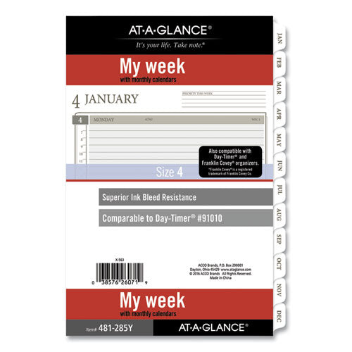 2-page-per-week Planner Refills, 8.5 X 5.5, White Sheets, 12-month (jan To Dec): 2023