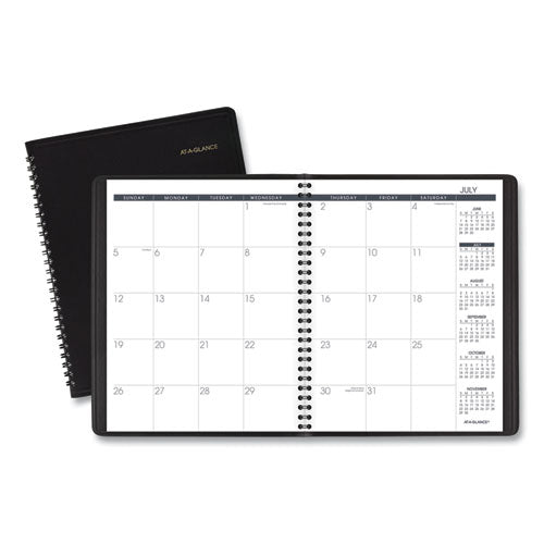 Monthly Planner, 8.75 X 7, Black Cover, 12-month (jan To Dec): 2023
