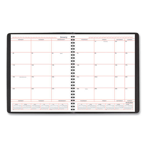 Monthly Planner In Business Week Format, 10 X 8, Black Cover, 12-month (jan To Dec): 2023