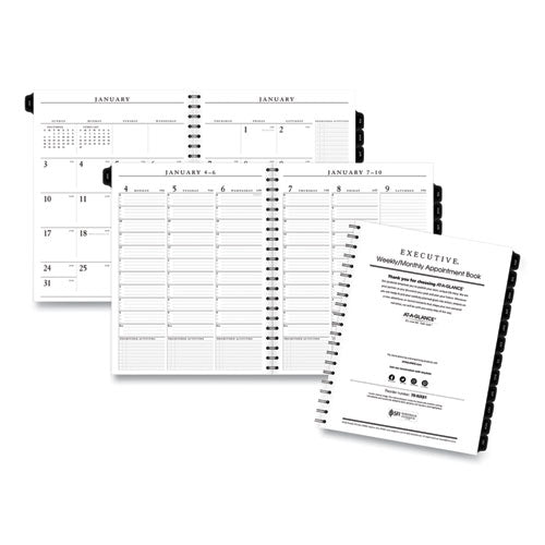 Executive Weekly/monthly Planner Refill With 15-minute Appointments, 11 X 8.25, White Sheets, 12-month (jan To Dec): 2023