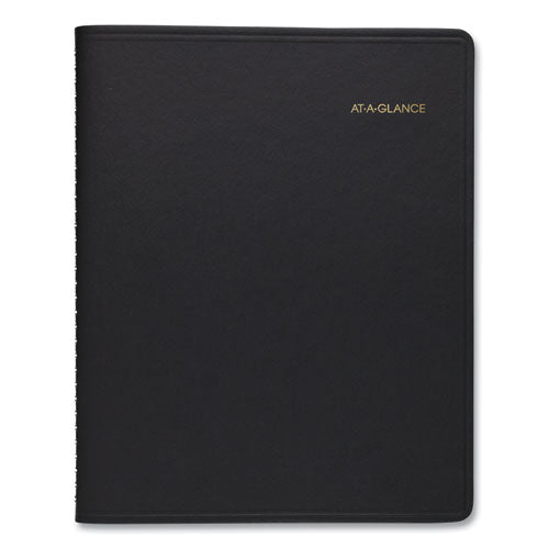 Triple View Weekly Vertical-column Format Appointment Book, 11 X 8.25, Black Cover, 12-month (jan To Dec): 2023