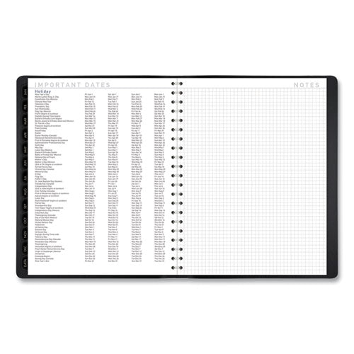 Contemporary Weekly/monthly Planner, Vertical-column Format, 11 X 8.25, Black Cover, 12-month (jan To Dec): 2023