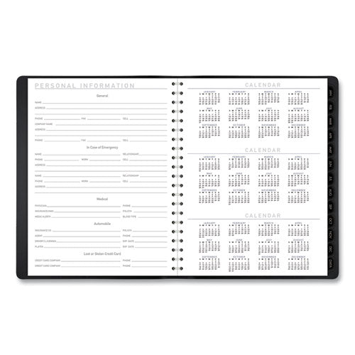 Contemporary Weekly/monthly Planner, Vertical-column Format, 11 X 8.25, Black Cover, 12-month (jan To Dec): 2023