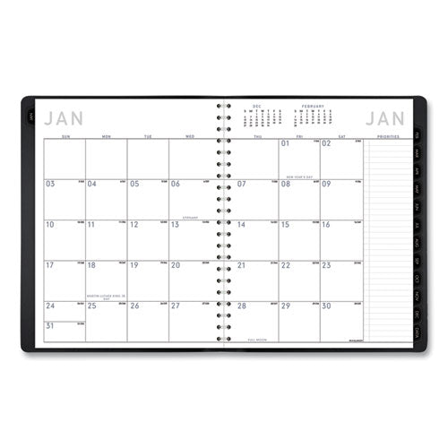 Contemporary Weekly/monthly Planner, Vertical-column Format, 11 X 8.25, Black Cover, 12-month (jan To Dec): 2023