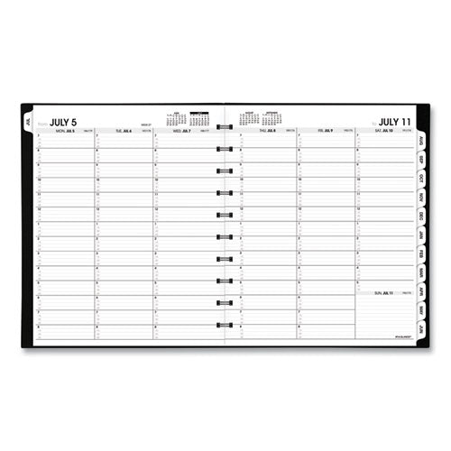 Move-a-page Academic Weekly/monthly Planners, 11 X 9, Black Cover, 12-month (july To June): 2022 To 2023