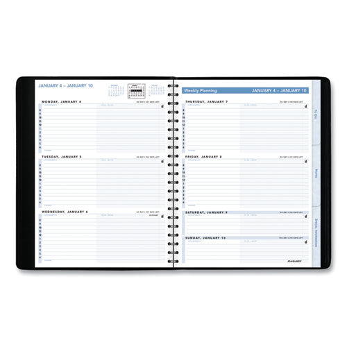 The Action Planner Weekly Appointment Book, 11 X 8, Black Cover, 12-month (jan To Dec): 2023