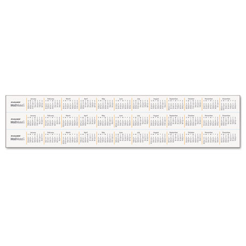 Wallmates Self-adhesive Dry Erase Monthly Planning Surfaces, 18 X 12, White/gray/orange Sheets, Undated