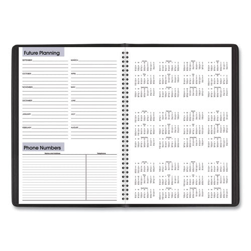 Dayminder Monthly Planner, Academic Year, Ruled Blocks, 12 X 8, Black Cover, 14-month (july To Aug): 2022 To 2023