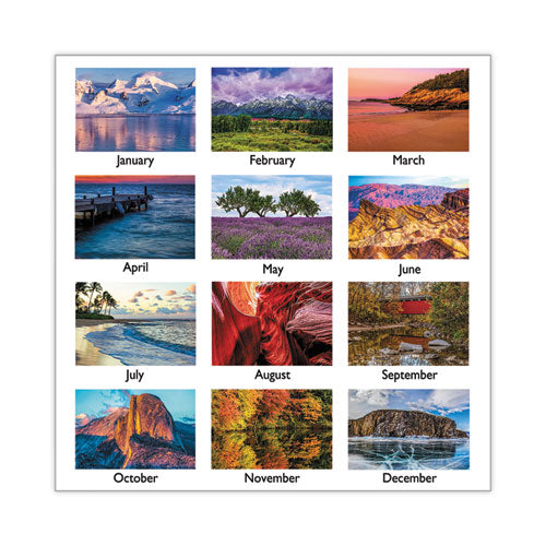 Scenic Monthly Wall Calendar, Scenic Landscape Photography, 12 X 17, White/multicolor Sheets, 12-month (jan To Dec): 2023