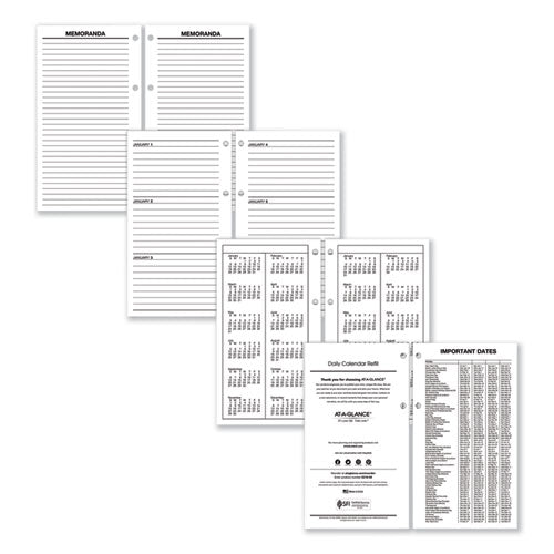 Large Desk Calendar Refill, 4.5 X 8, White Sheets, 2023
