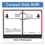 Compact Desk Calendar Refill, 3 X 3.75, White Sheets, 2023