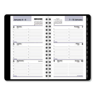 Dayminder Weekly Pocket Appointment Book With Telephone/address Section, 6 X 3.5, Black Cover, 12-month (jan To Dec): 2023