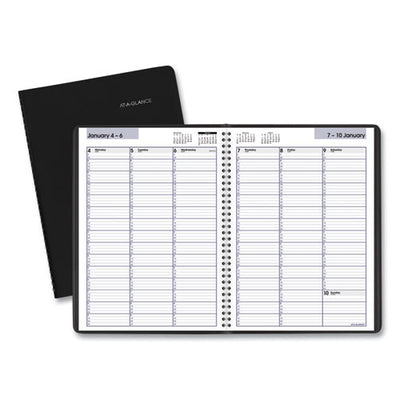 Dayminder Weekly Appointment Book, Vertical-column Format, 11 X 8, Black Cover, 12-month (jan To Dec): 2023