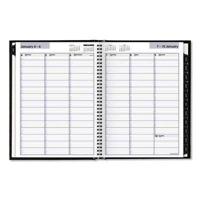 Dayminder Hardcover Weekly Vertical-column Format Appointment Book, 11 X 8, Black Cover, 12-month (jan To Dec): 2023