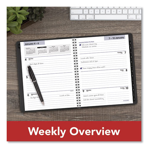 Dayminder Executive Weekly/monthly Refillable Planner, 8.75 X 7, Black Cover, 12-month (jan To Dec): 2023