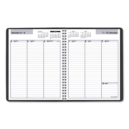 Dayminder Weekly Planner, Vertical-column Format, 8.75 X 7, Black Cover, 12-month (jan To Dec): 2023