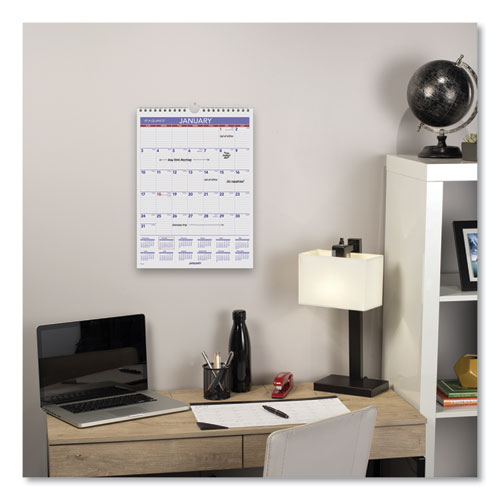 Monthly Wall Calendar With Ruled Daily Blocks, 8 X 11, White Sheets, 12-month (jan To Dec): 2023