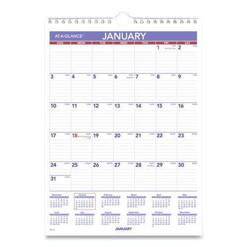 Monthly Wall Calendar With Ruled Daily Blocks, 8 X 11, White Sheets, 12-month (jan To Dec): 2023