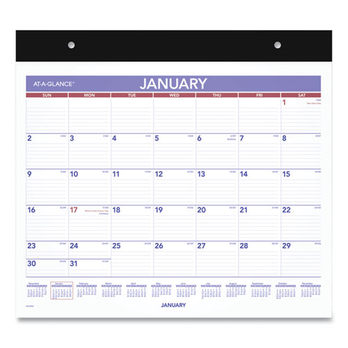 Repositionable Wall Calendar, 15 X 12, White/blue/red Sheets, 12-month (jan To Dec): 2023