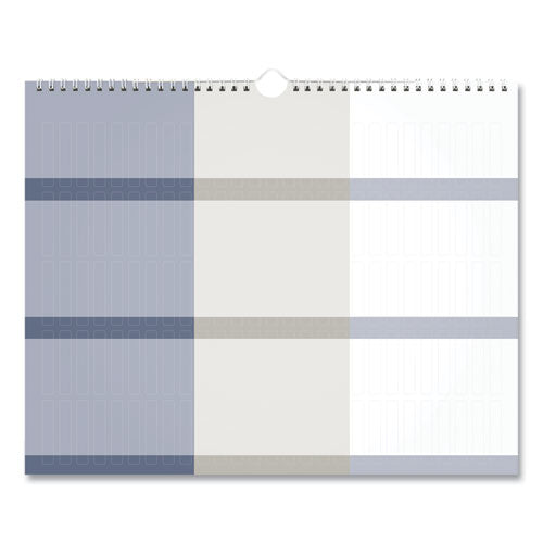 Multi Schedule Wall Calendar, 15 X 12, White/gray Sheets, 12-month (jan To Dec): 2023