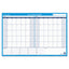 30/60-day Undated Horizontal Erasable Wall Planner, 36 X 24, White/blue Sheets, Undated