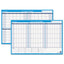 90/120-day Undated Horizontal Erasable Wall Planner, 36 X 24, White/blue Sheets, Undated