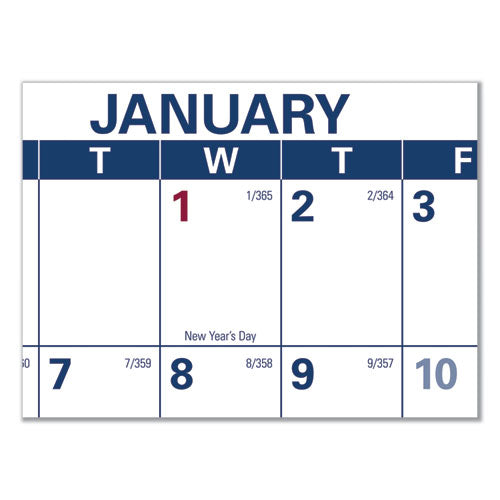 Erasable Vertical/horizontal Wall Planner, 32 X 48, White/blue/red Sheets, 12-month (jan To Dec): 2023