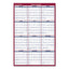 Erasable Vertical/horizontal Wall Planner, 32 X 48, White/blue/red Sheets, 12-month (jan To Dec): 2023