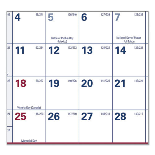 Erasable Vertical/horizontal Wall Planner, 32 X 48, White/blue/red Sheets, 12-month (jan To Dec): 2023