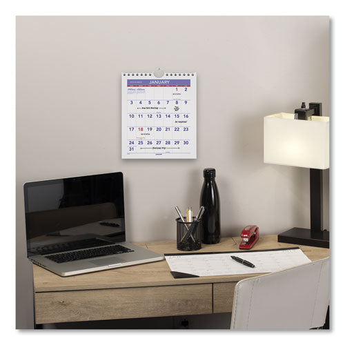 Mini Monthly Wall Calendar With Fold-out Easel, 7 X 8, White Sheets, 12-month (jan To Dec): 2023