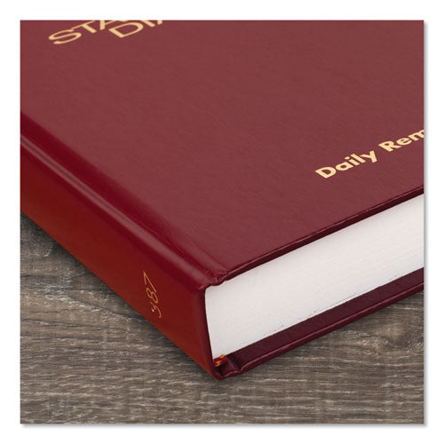 Standard Diary Daily Reminder Book, 2023 Edition, Medium/college Rule, Red Cover, (201) 7.5 X 5.13 Sheets